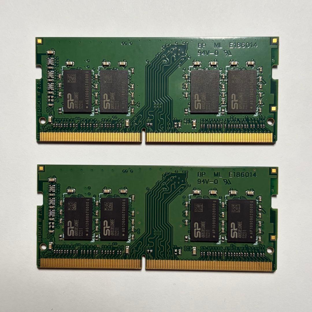 SP DDR4-3200 CL22 8GB メモリ ２枚セット