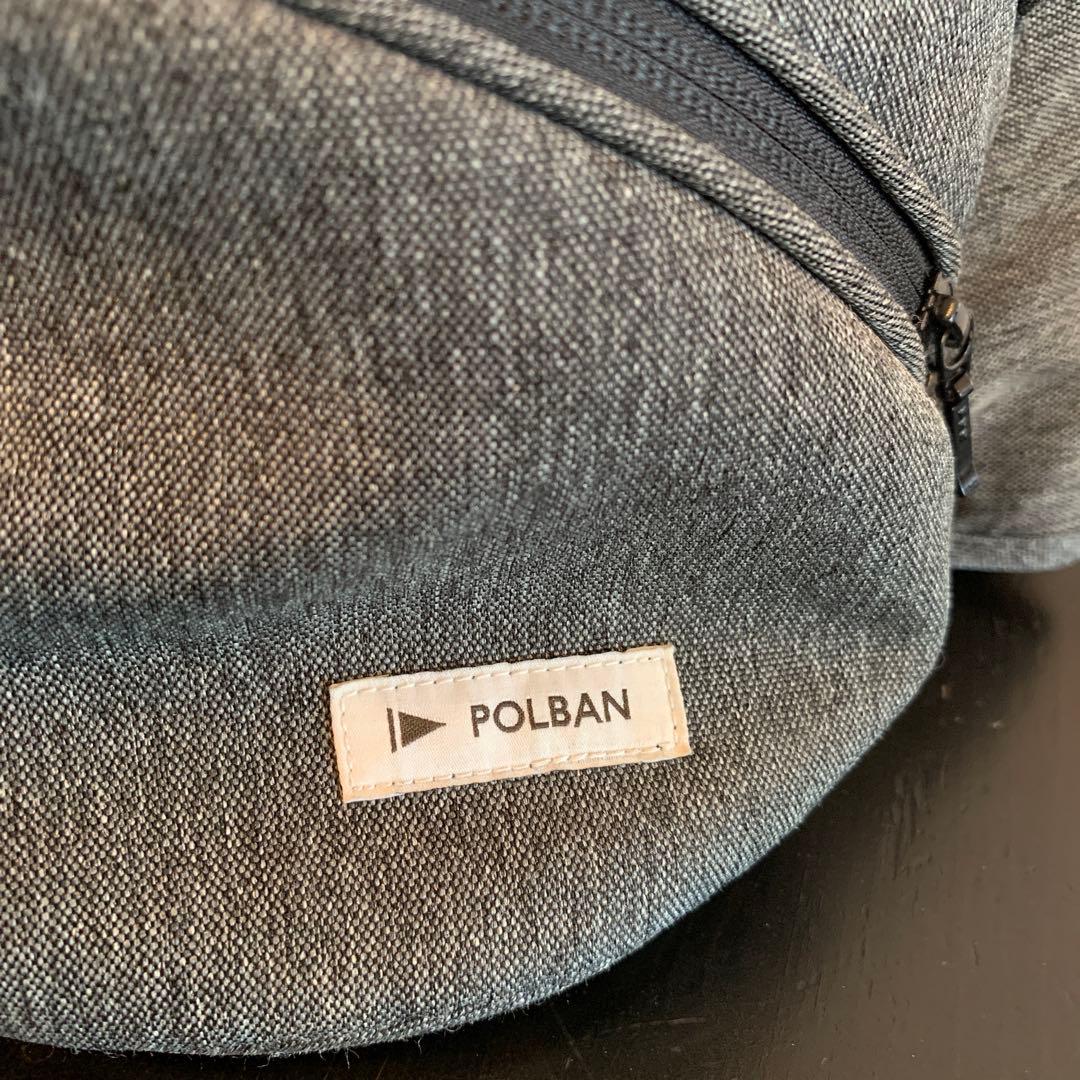 極美品 ダブルショルダー付き POLBAN ADVANCE ヒップシート 灰/黒