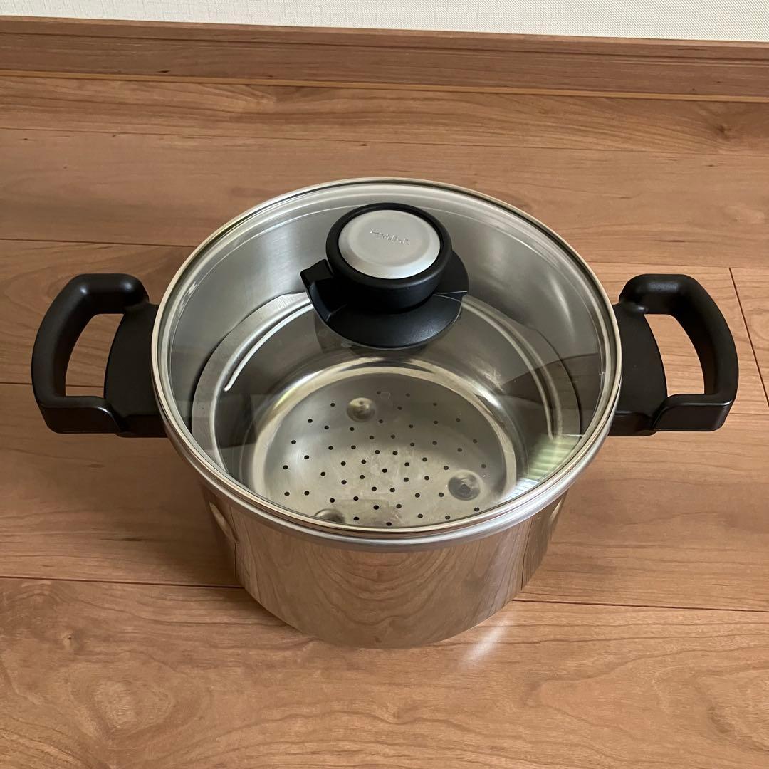 T-fal ティファール 圧力鍋 クリプソプルミエプラス ６L ガラス蓋 中かご