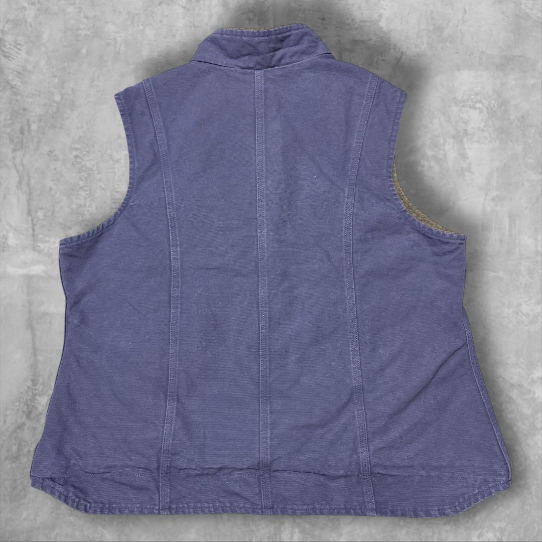 Carhartt 裏ボア ダックベスト くすみパープル メンズL相当 USA生地