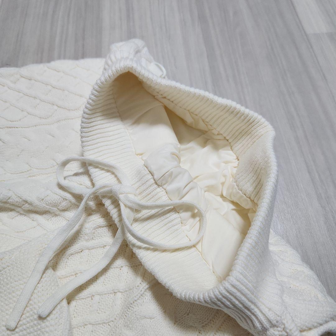 新品☆sandie☆ゴルフ2点セットショートパンツ防風 発熱リブニット M 紺白