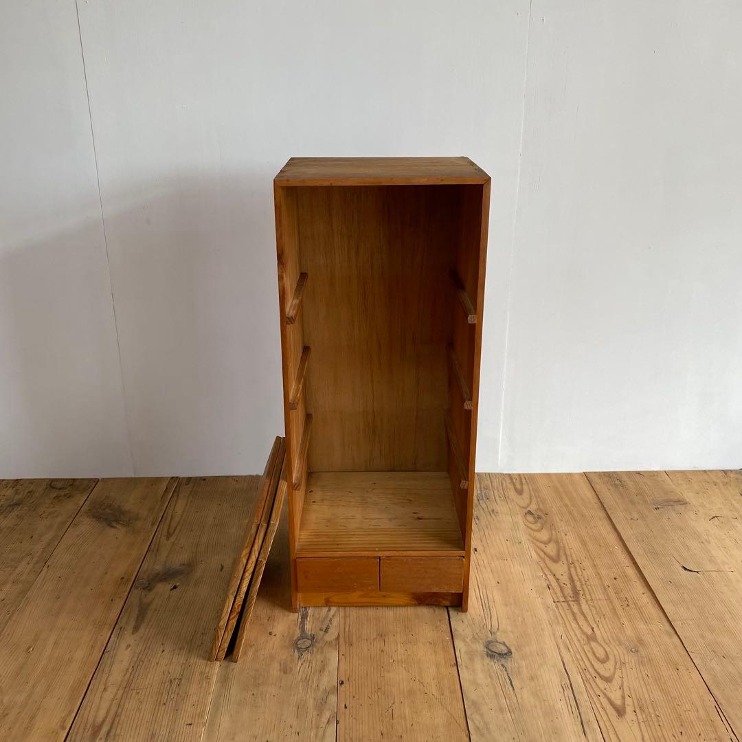 アンティーク 木製 オープンラック 飾り棚 引き出し 昭和レトロ z678