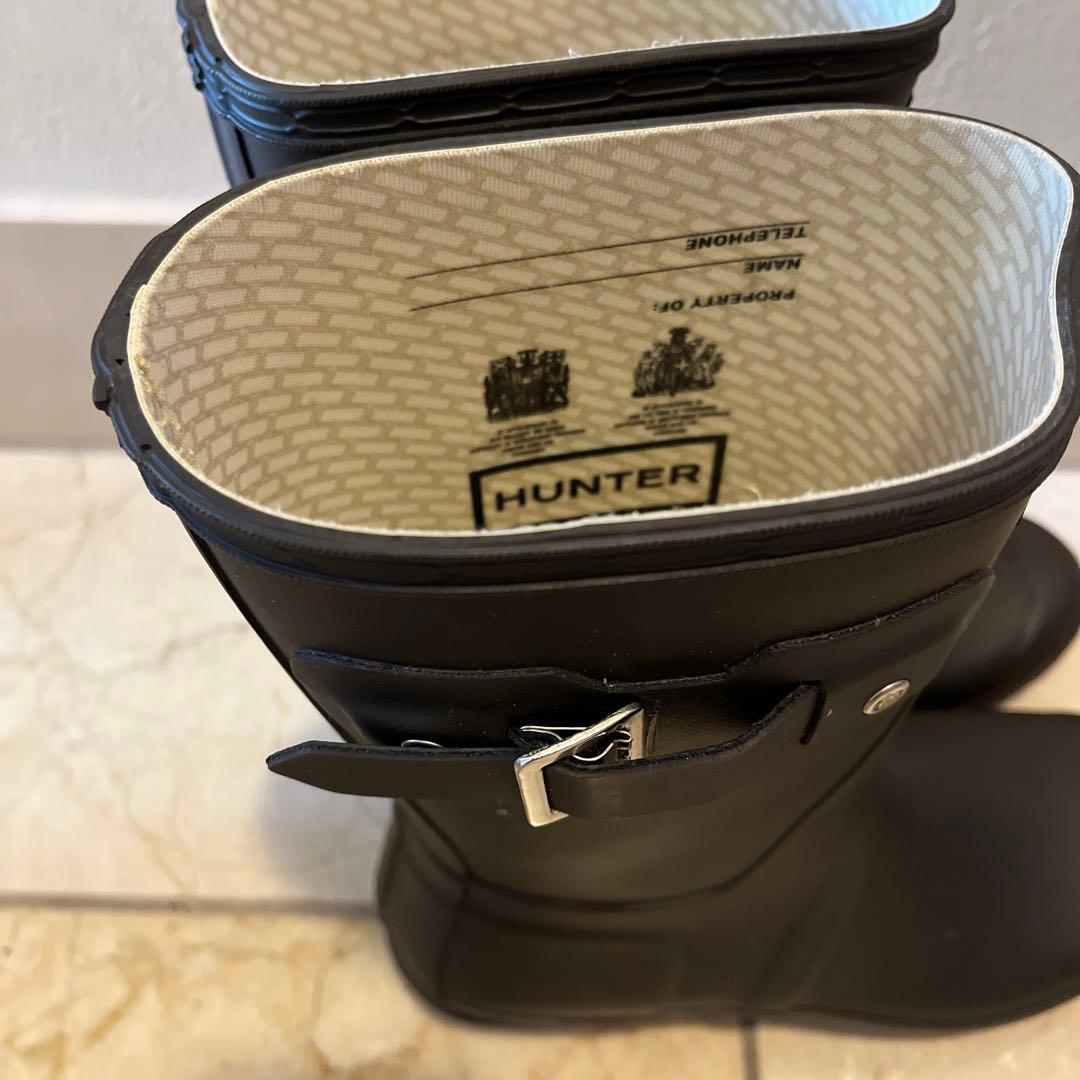 ハンター HUNTER オリジナルショート レインブーツ 長靴 レインシューズ茶