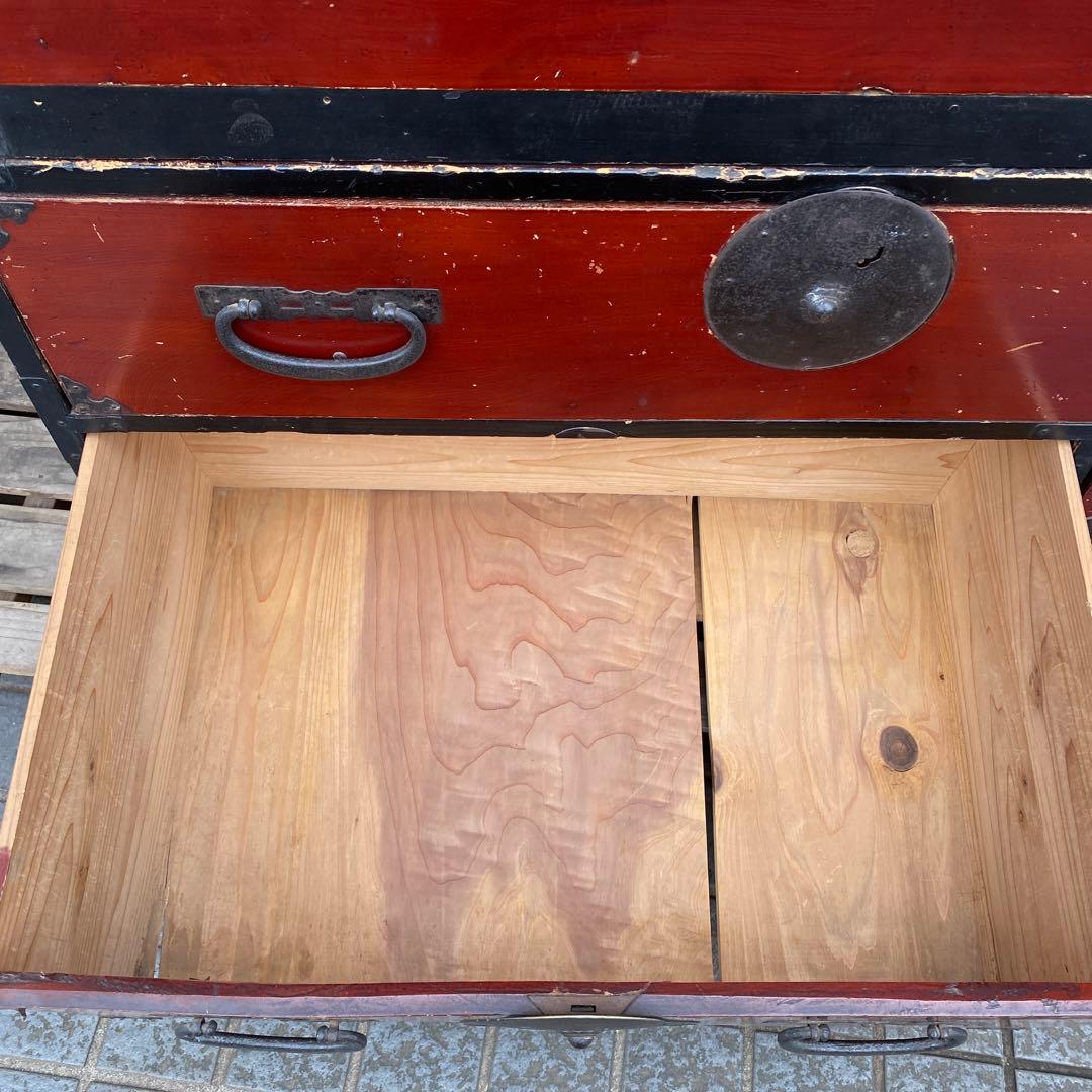 時代物 桐箪笥 二段 アンティーク 明治 骨董品 古家具 インテリア