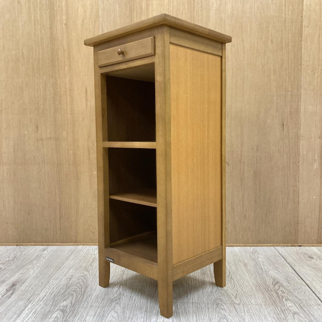 【カリモク】電話台　ラック　棚　花台　サイドチェスト　スリッパラック