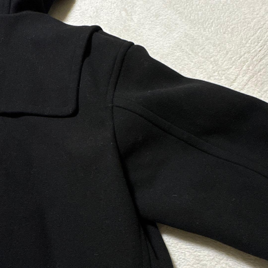 極美品 ユニクロ +j ウールオーバーサイズダッフルコート M ブラック 秋冬