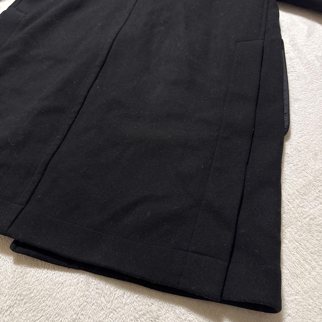 極美品 ユニクロ +j ウールオーバーサイズダッフルコート M ブラック 秋冬