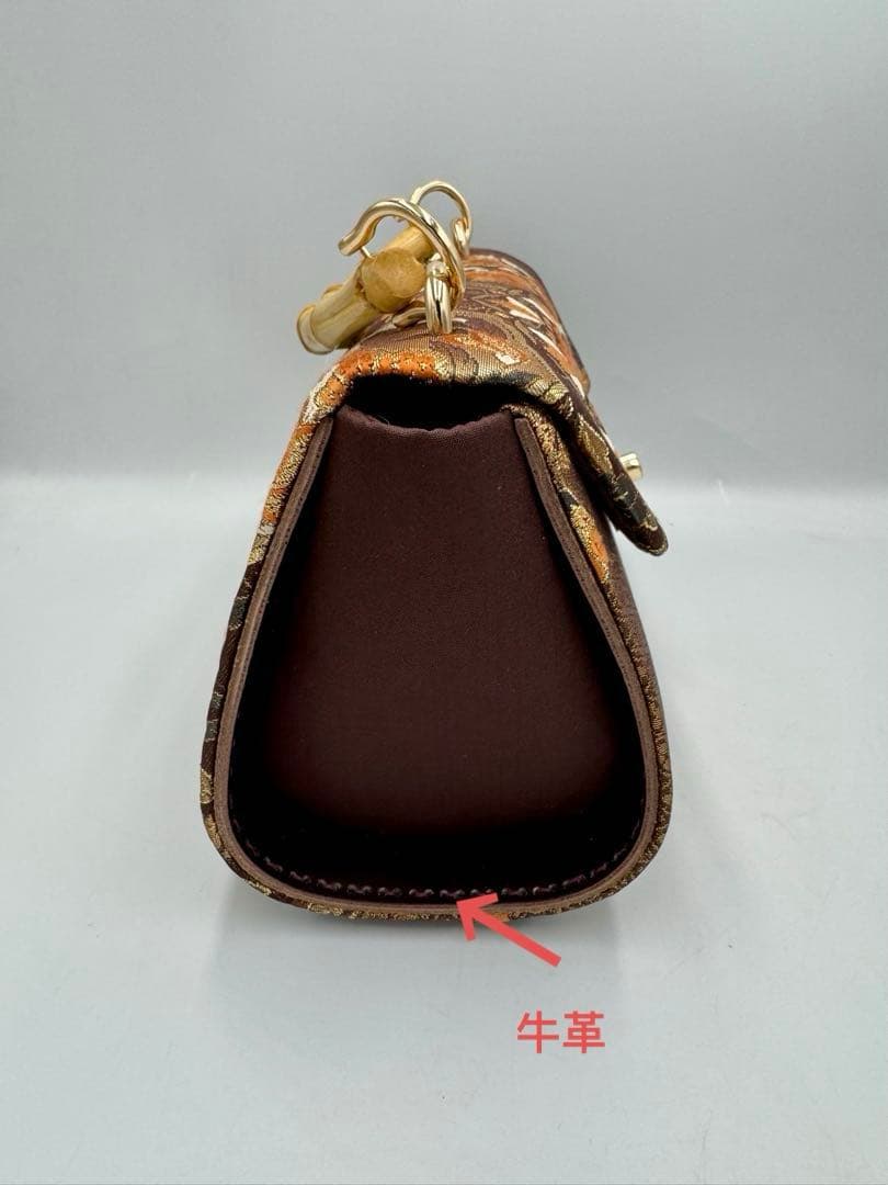 ハンドメイド　帯リメイクバッグ　ハンド バッグ 2way #409