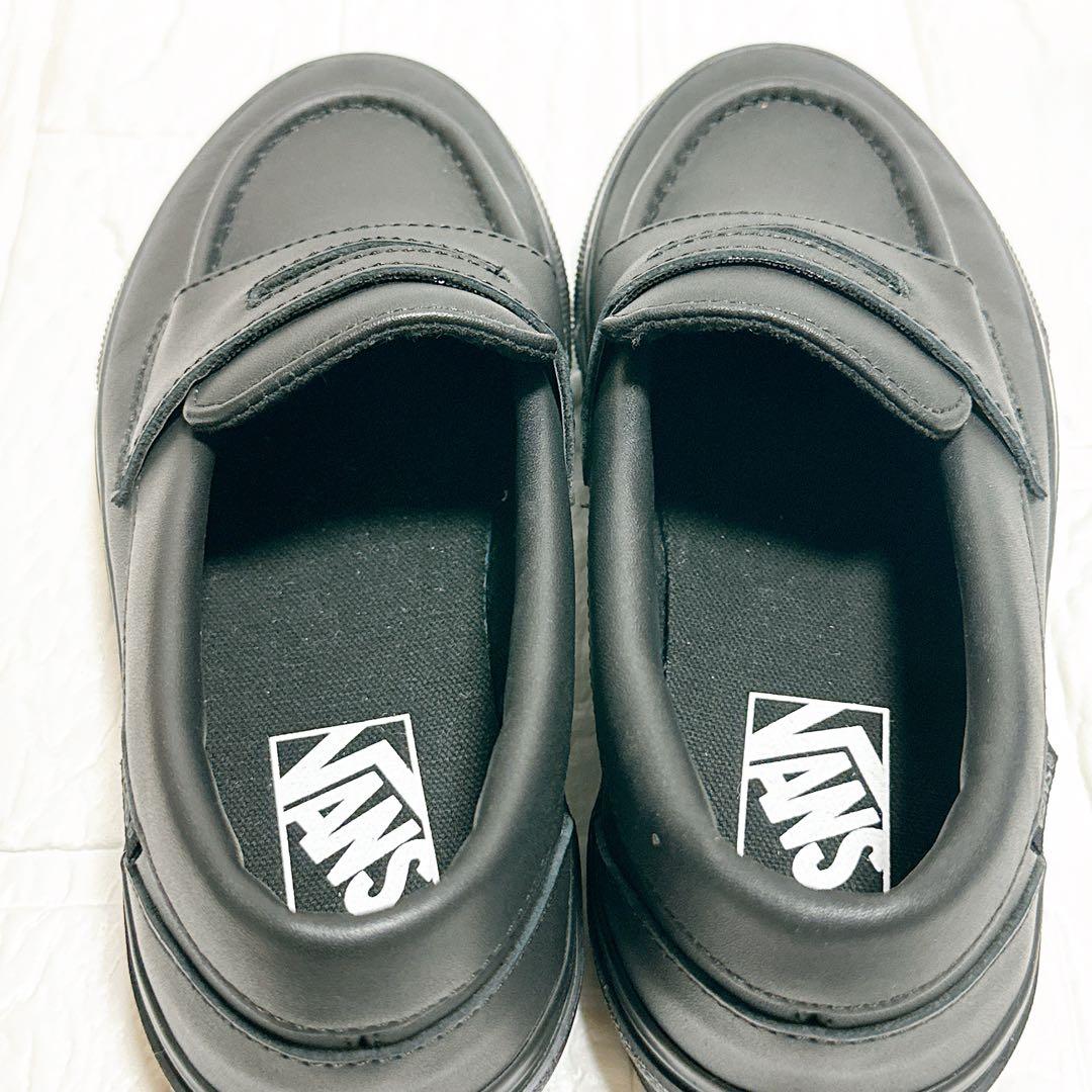 【美品】VANS V196CF CN LOAFER 本革 24㌢ 黒 2WAY