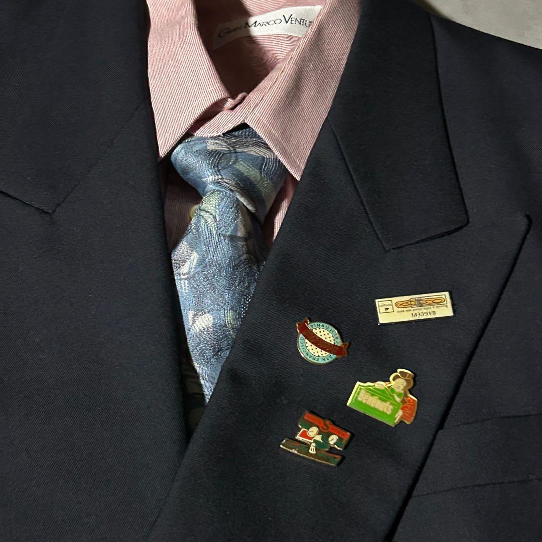 90s vintage レトロセットアップ スーツ ピンズ No.262成人式