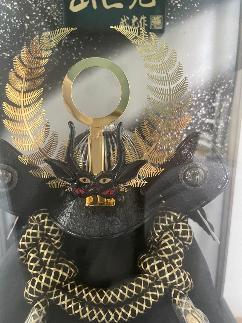 五月人形　出世兜　兜飾り ガラスケース入り　 兜 兜ケース飾り 初節句