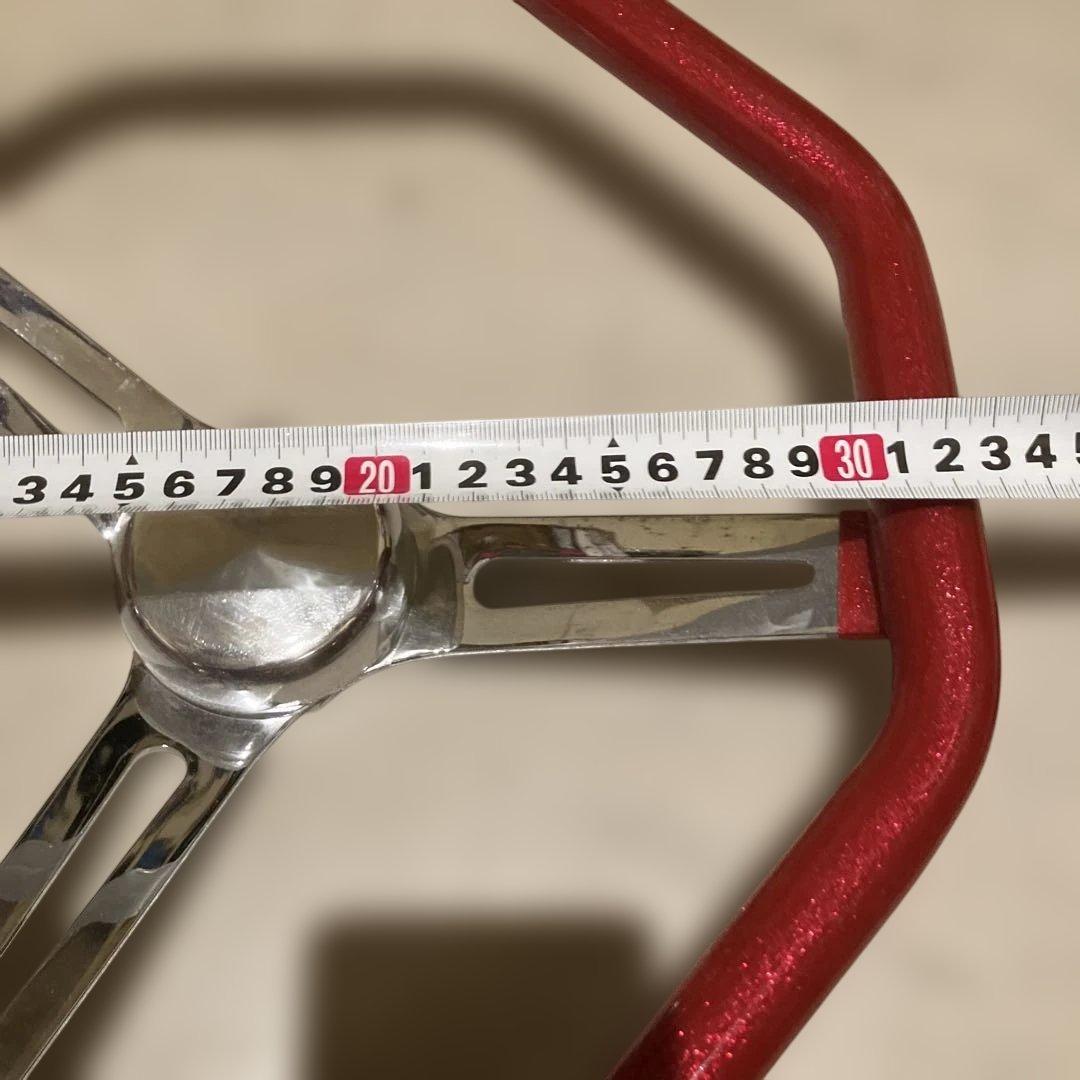 アメ車ステアリングホイール 約30cm 赤