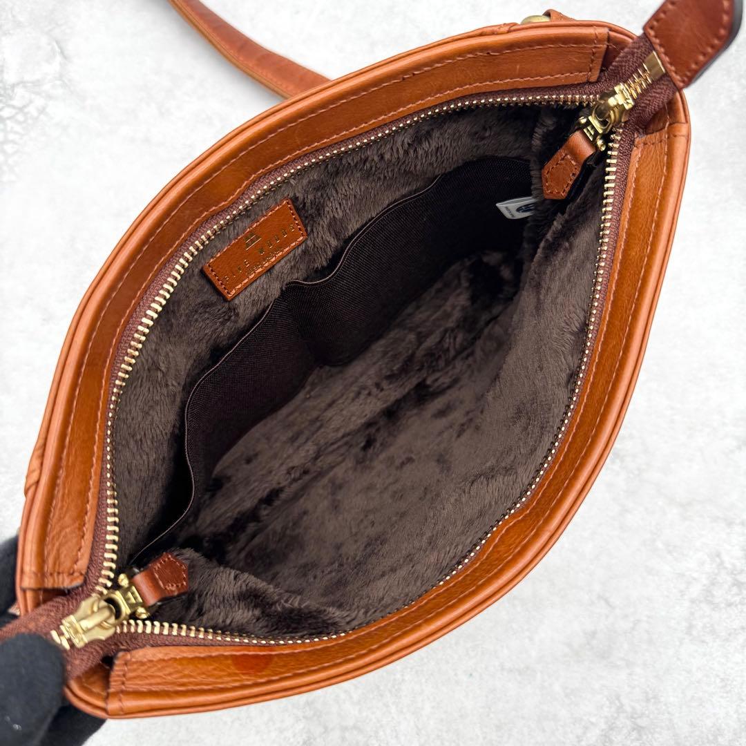 FIVE WOODS 2way ショルダーバッグ レザー 裏地ボア ブラウン