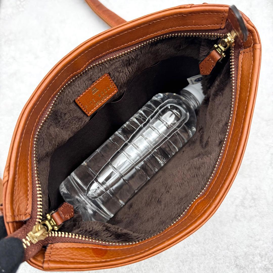 FIVE WOODS 2way ショルダーバッグ レザー 裏地ボア ブラウン