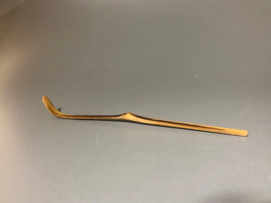 ◆387◆淡完作　茶杓　寿老　寛州　シミ竹