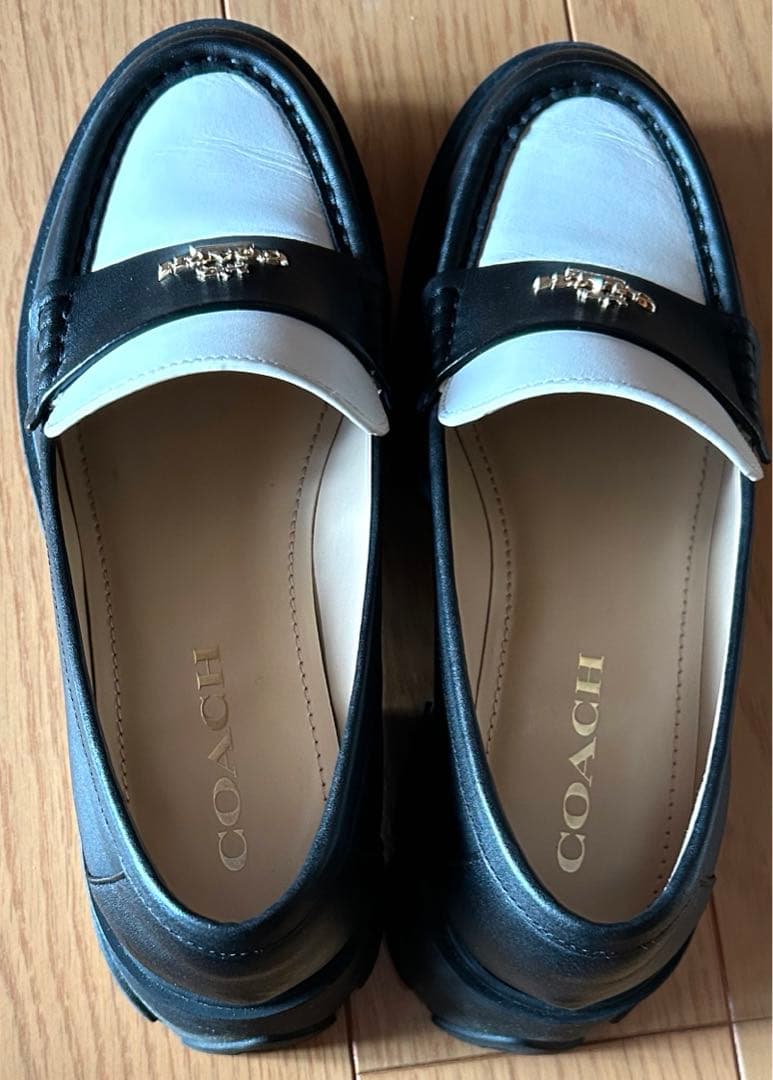 【ヴィンテージ COACH】ローファー モノトーン