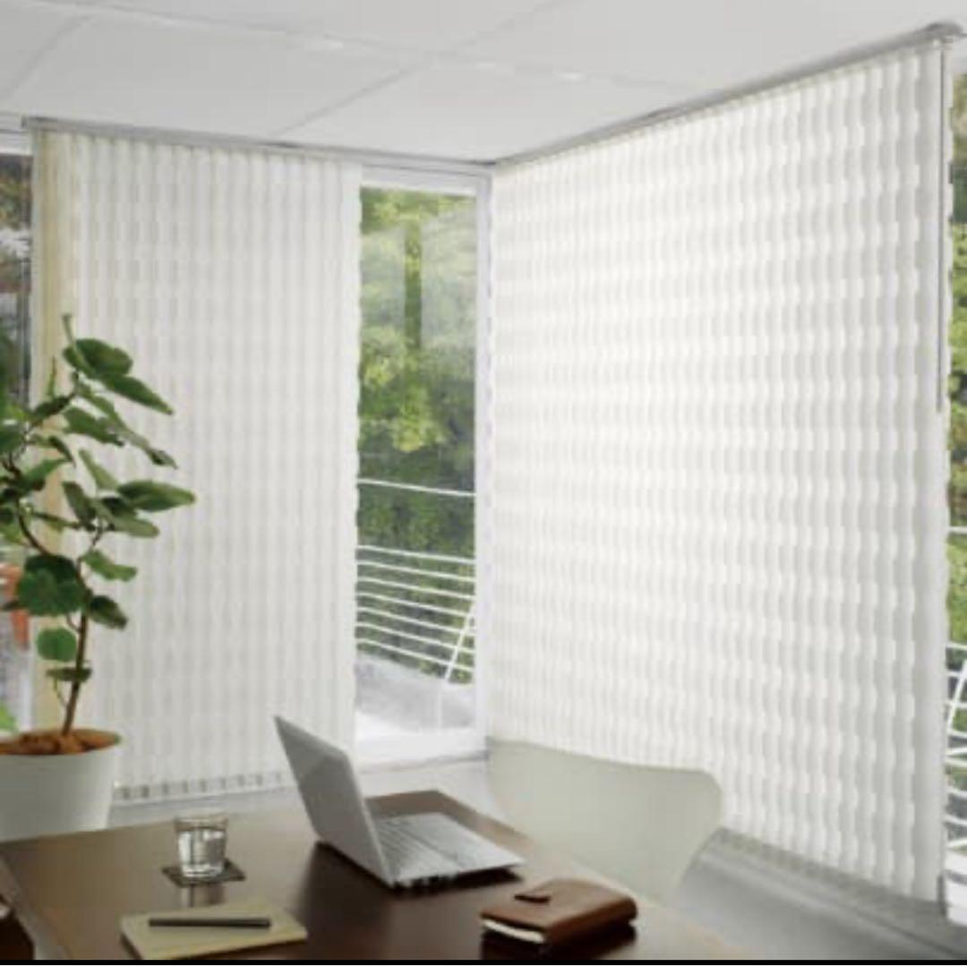 【定価11万円】高級 レール付 バーチカルブラインド W146 デュアルシェイプ