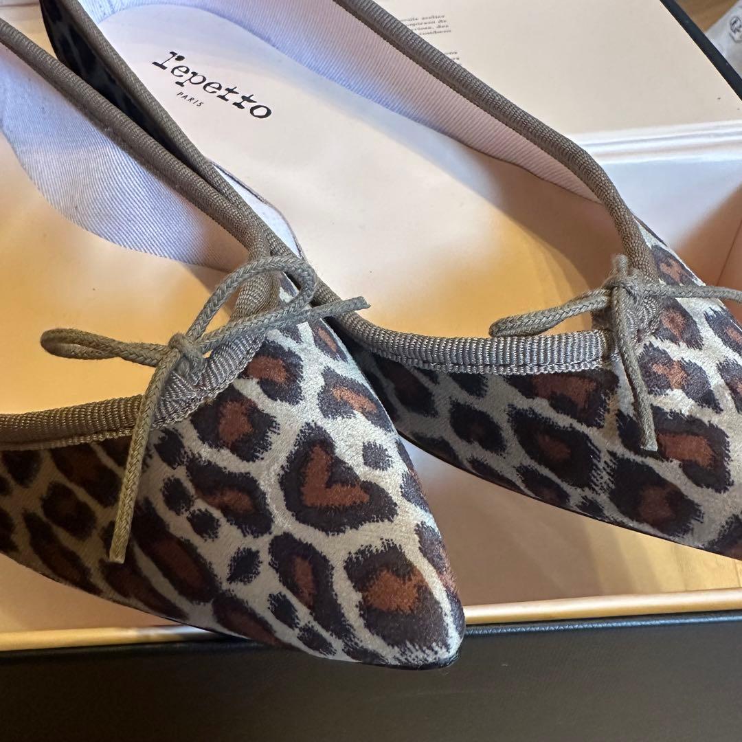 ✨新品未使用✨Repettoレペット バレエシューズ レオパード ポインテッドト