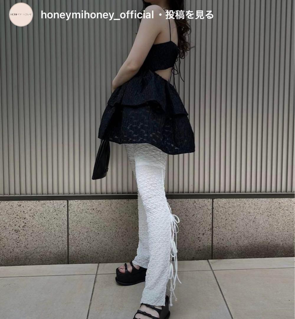 ハニーミーハニー　Flower organdie camisole