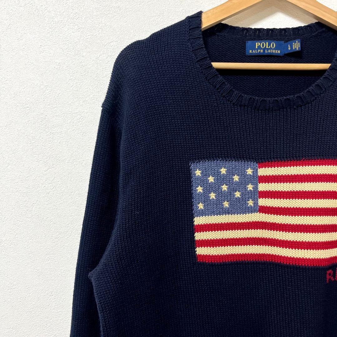 《Polo Ralph Lauren》Iconic Flag Sweater L