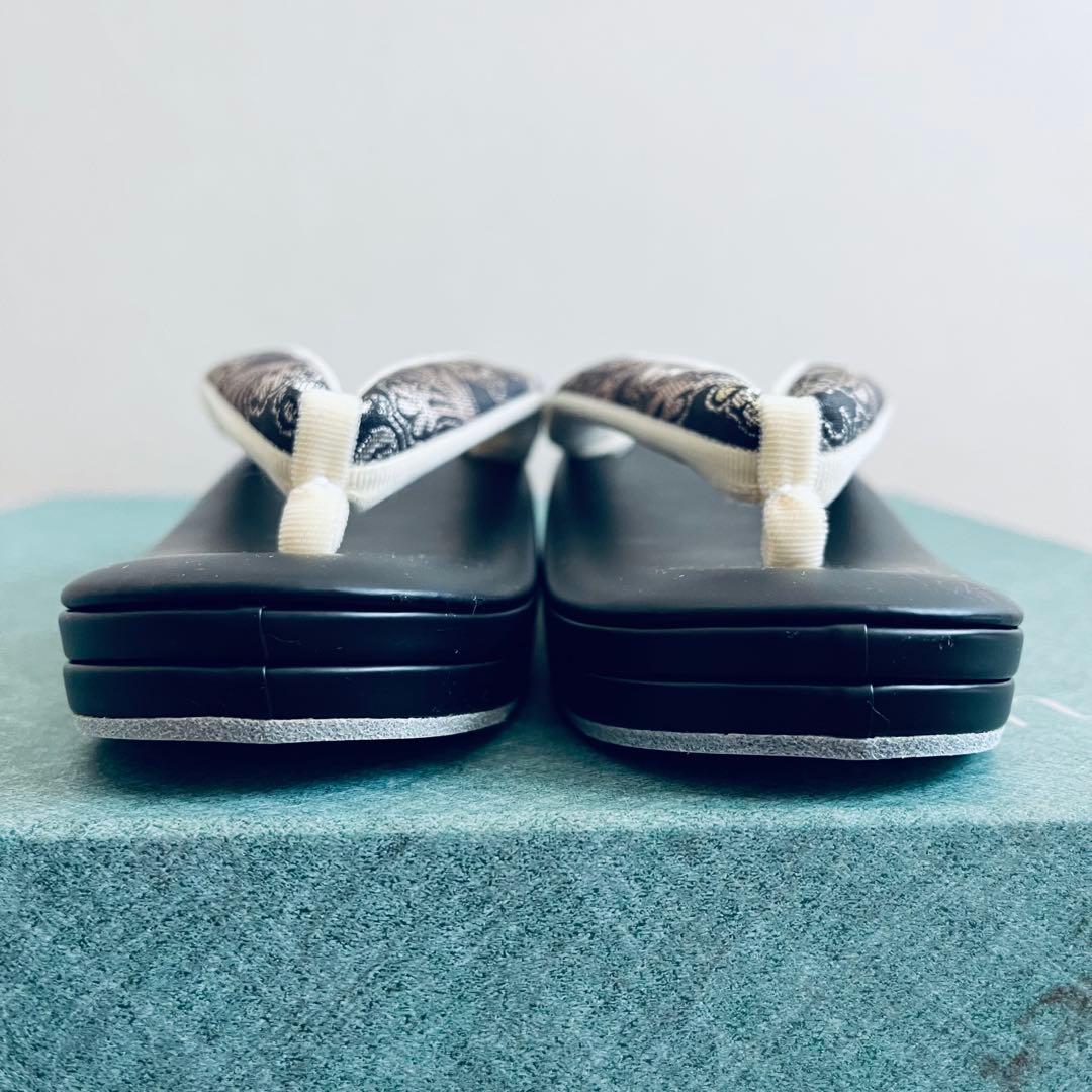 【新品未使用】西陣織 おしゃれ草履＆バッグセット Mサイズ シックモダン