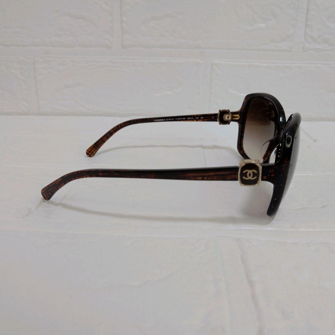 良品✨️　CHANEL　シャネル　サングラス　ココマーク　ブラウン　ゴールド金具