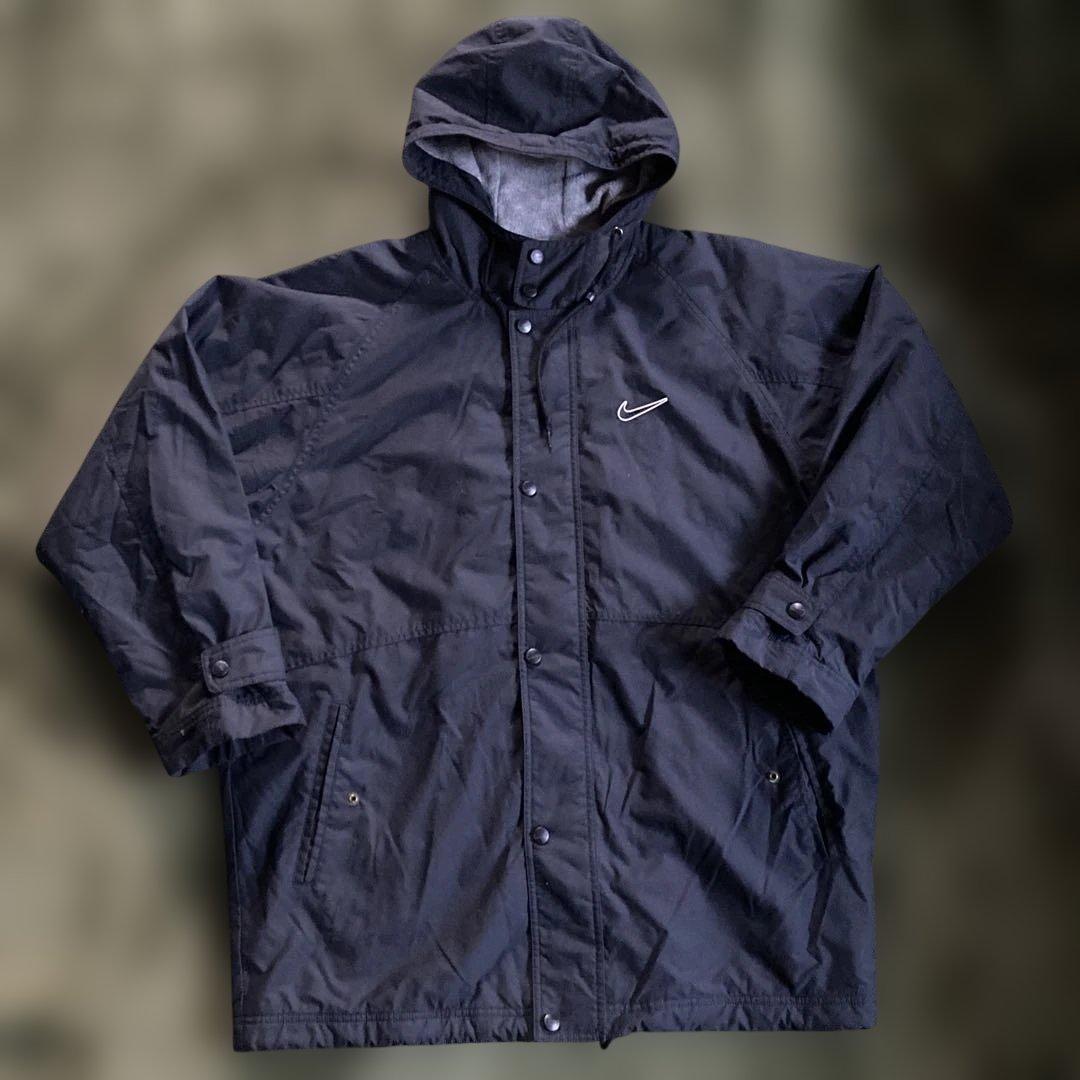 90s Nike 中綿ナイキ ジャケット 裏フリース ボア　ブラック