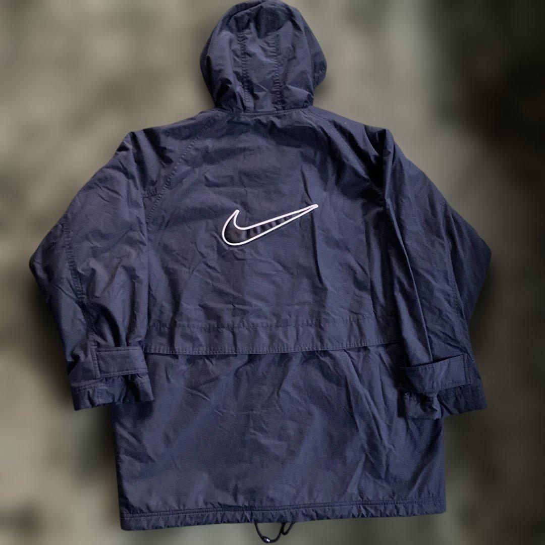 90s Nike 中綿ナイキ ジャケット 裏フリース ボア　ブラック