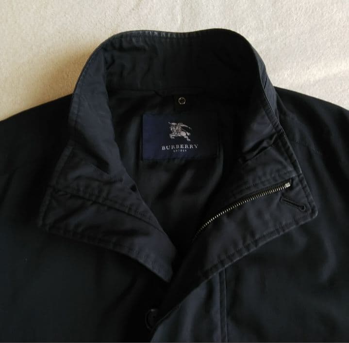 【希少LL】バーバリーロンドン ロング モッズコート ブラック