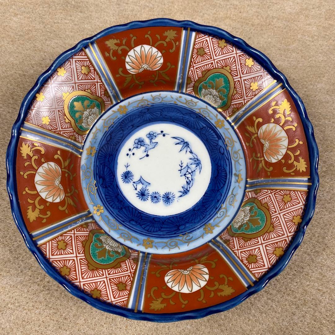 林九郎 錦 菊割内外 金彩 松竹梅 中鉢 5枚セット