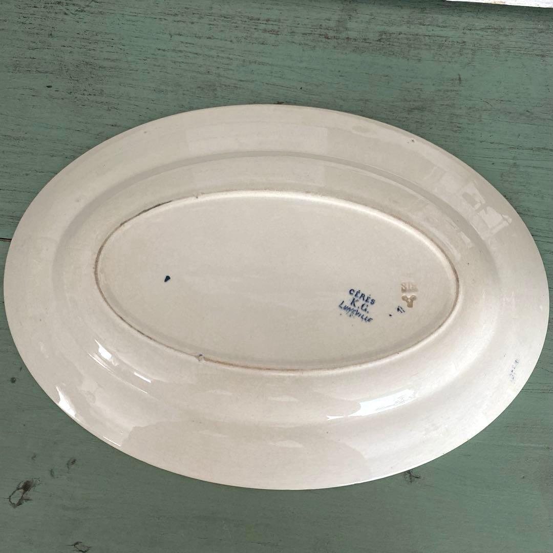フランスアンティーク プレート ツバメ 皿 CERESフランス リュネヴィル製