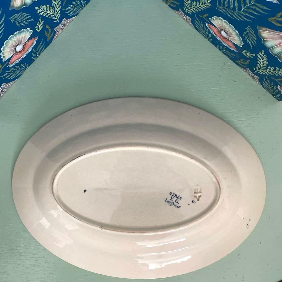 フランスアンティーク プレート ツバメ 皿 CERESフランス リュネヴィル製