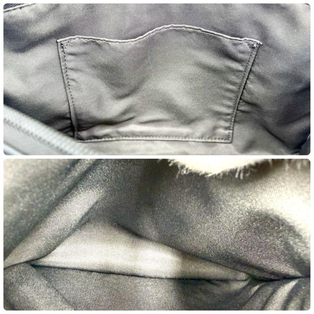 WEB限定イアパピヨネ 柄ワイドテープ ショルダーバッグ ブラック 幾何学 模様