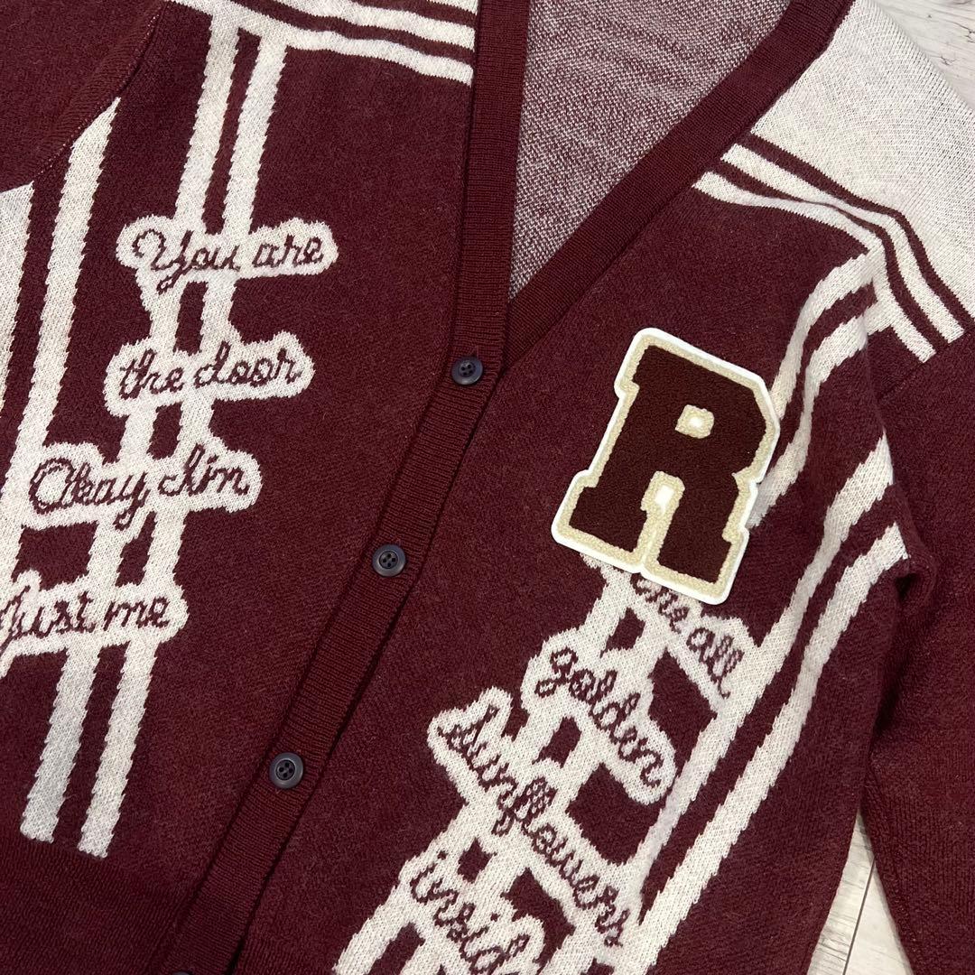 ＜6(ROKU)＞WOOL WAPPEN V NECK CARDIGAN