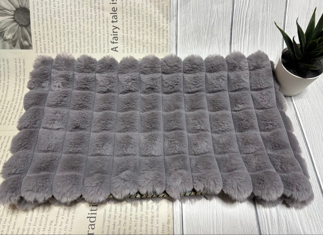 ハウンドツゥース柄のネックウォーマー　カシミア　　ポップコーンボア10点おまとめ