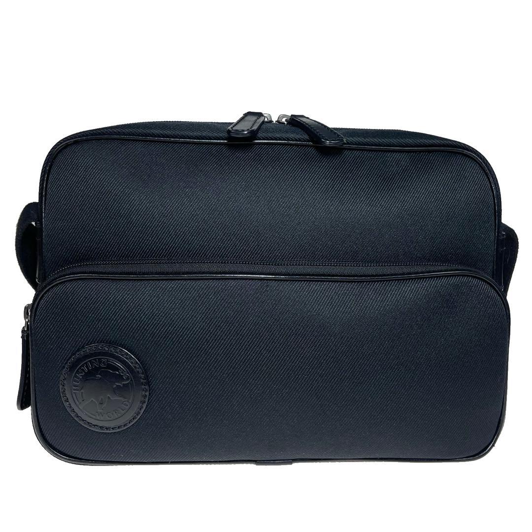 美品 HUNTING WORLD ショルダーバッグ キャンバス a781