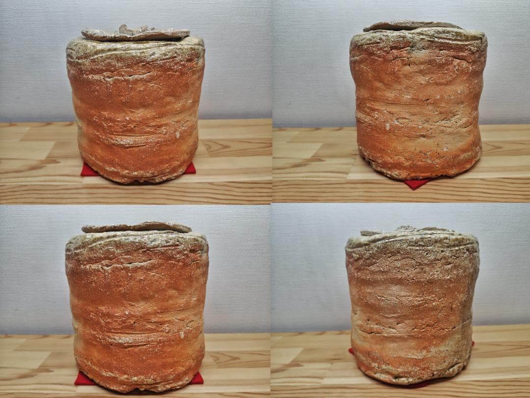 送料込【逢絢亭】茶道具 水指 信楽焼 銘「吉野川」立花大亀書付 杉本貞光 共箱