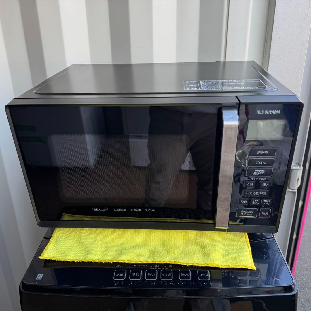 53⭐️2023.21年製美品★冷蔵庫　洗濯機　電子レンジ　家電セット　黒ブラック