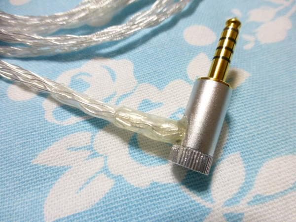 T1 2nd Z7 6N純銀線 銀メッキOFC 16芯 4.4mm5極 L字