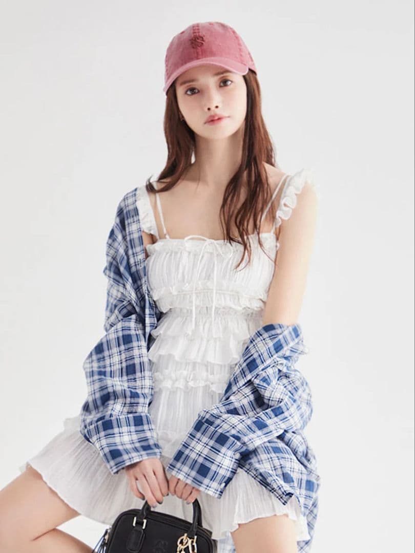 【新品タグ付き】スナイデル　ワッシャープリーツキャミソール　ホワイト