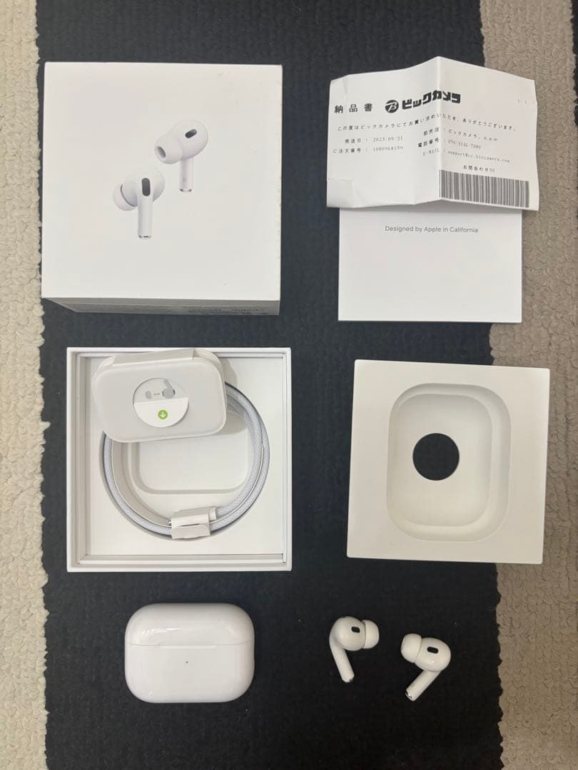 でん助Air PodsPro2 MTJV3J第2世代Type-C 本体＋ケ