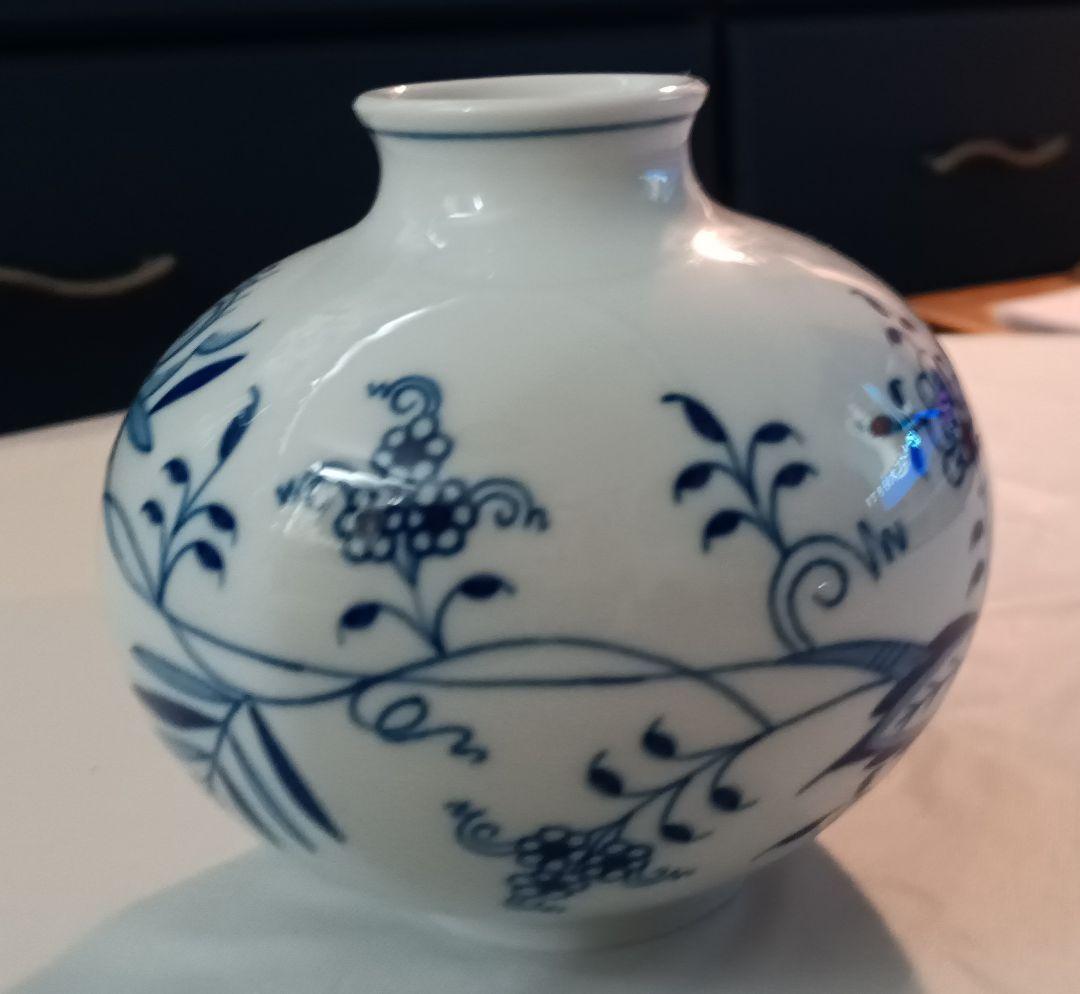 【マイセン】　Meissen　ブルーオニオン　フラワーベース　花器　一輪挿し