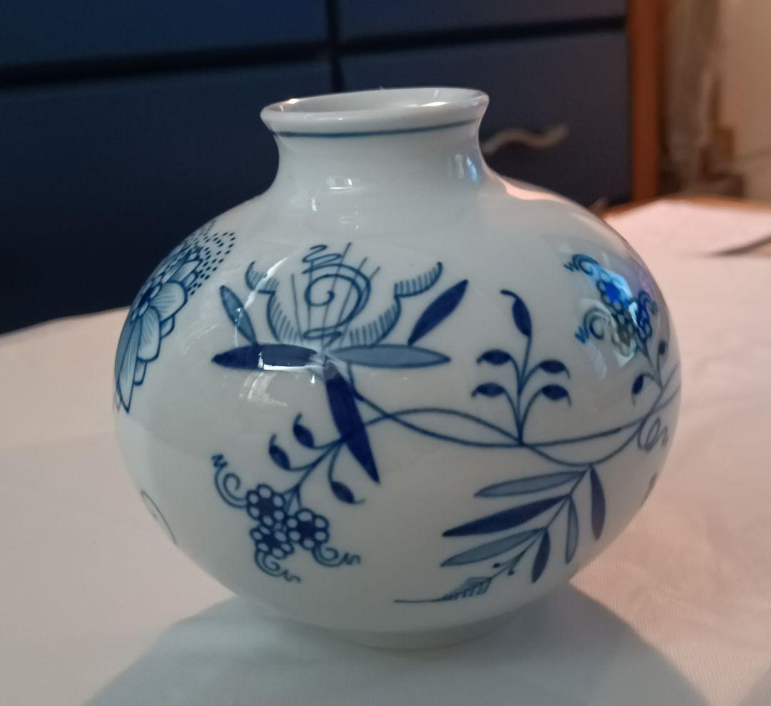 【マイセン】　Meissen　ブルーオニオン　フラワーベース　花器　一輪挿し