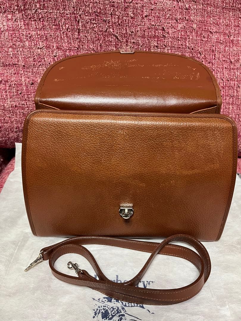 Burberry ブラウンレザー ハンドバッグ ショルダー