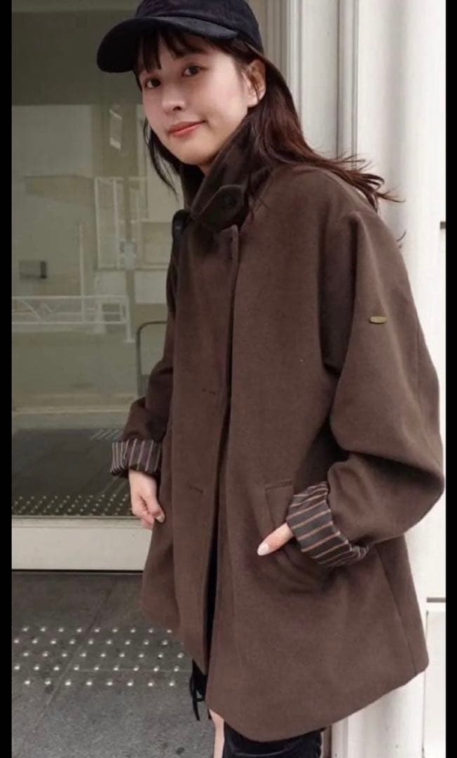 kastane 江口　eguchi企画　コート　ウールライクジャケット　ブラウン