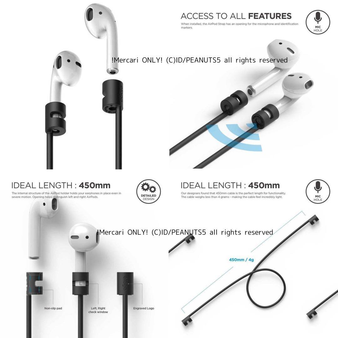 新品未開封 elago AirPods ネック ストラップ 落下防止 ケーブル