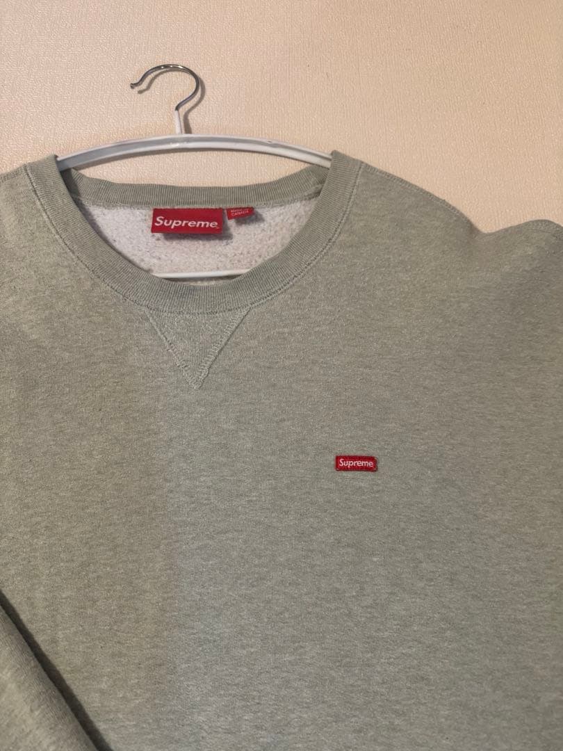 Supreme Small Box Logo Crewneck XL グレー