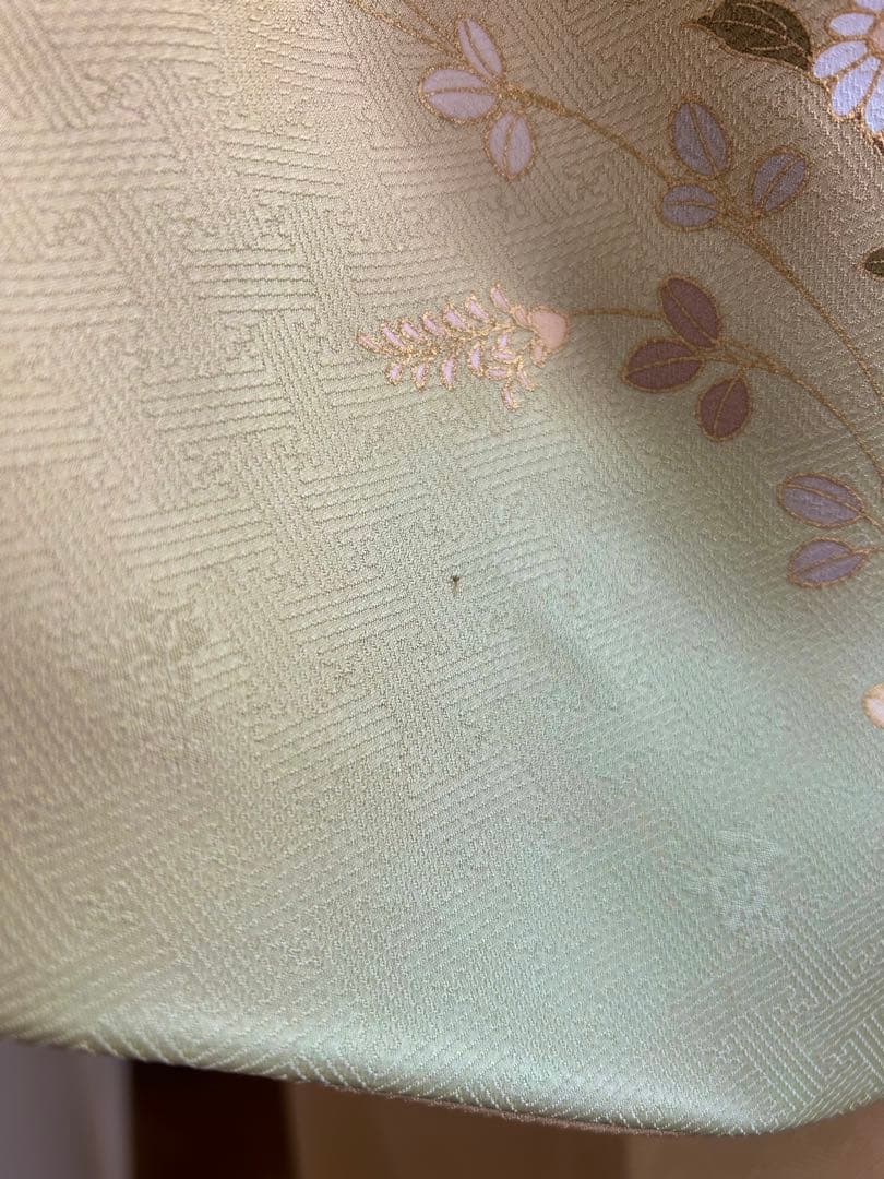 yan　裄丈長め　鈴乃屋誂製　ガード加工済み　正絹訪問着　フルセット4点