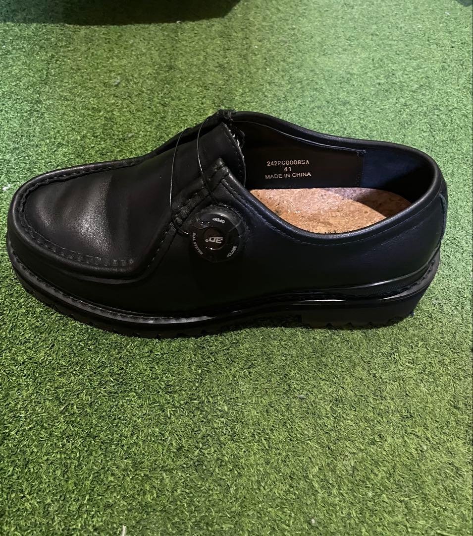 PG × Steven Alan KNOCK black leather 41