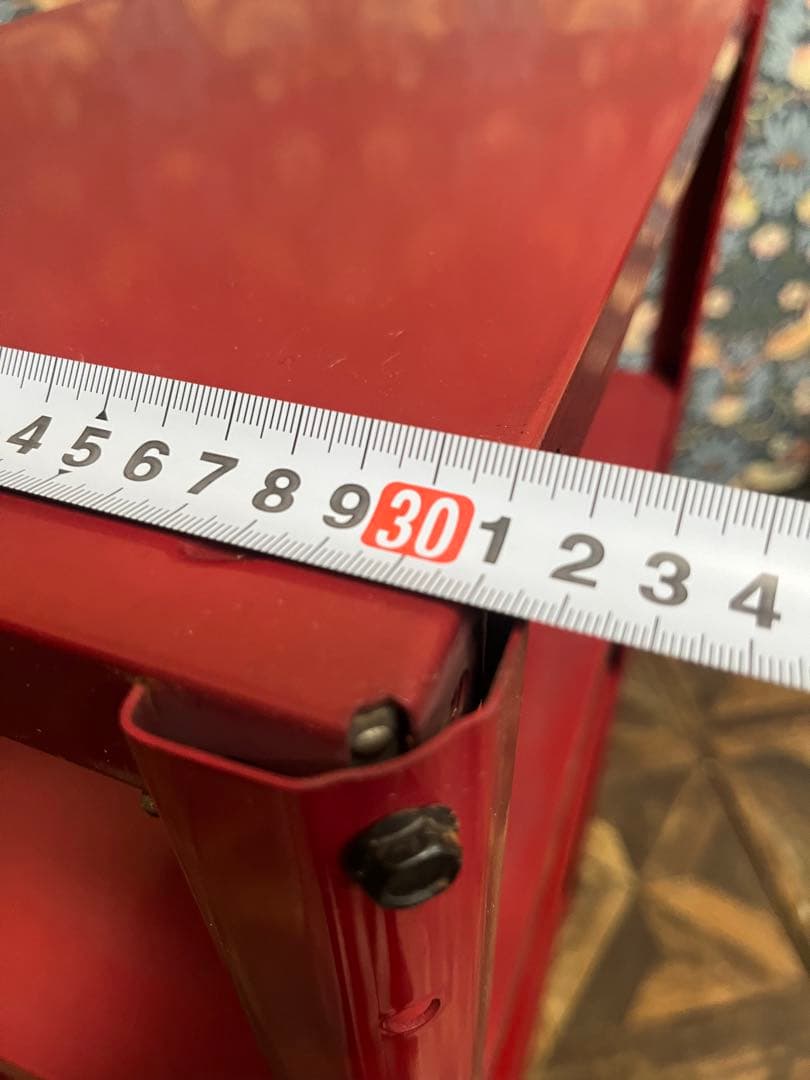 赤 スチール棚 スペースエイジ 昭和レトロ 当時物 インテリア レトロポップ